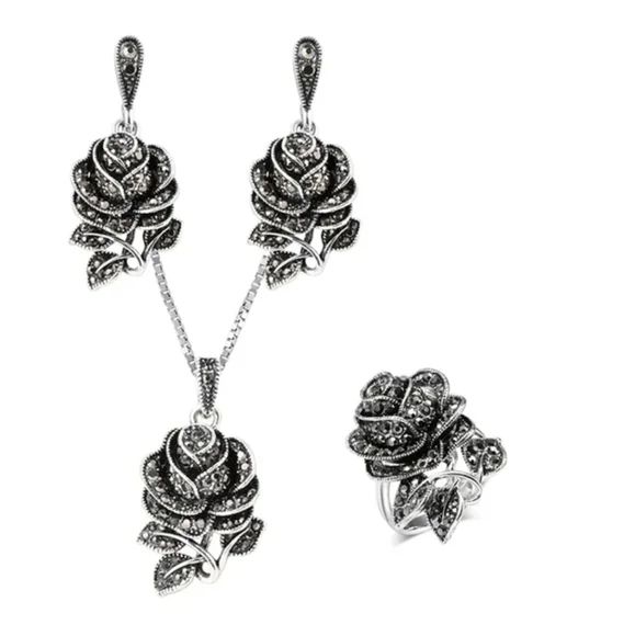 Turkish Vintage Style Jewelry Set forWomen,NEW,4Pcs,Size7,8,9WeddingHandmadeGift - Picture 7 of 12